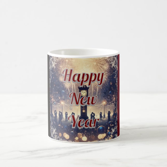 Romantic New Year’s Eve Celebration Coffee Mug  (Center)