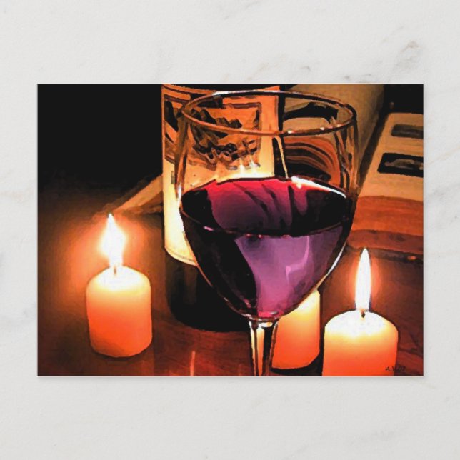 Romantic night postcard (Front)