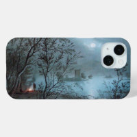 ROMANTIC NOCTURNE LANDSCAPE IN BLUE