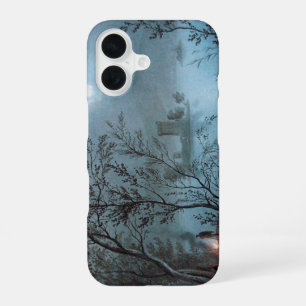 ROMANTIC NOCTURNE LANDSCAPE IN BLUE iPhone 16 CASE