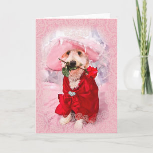 Romantic Note Card - Golden Doodle