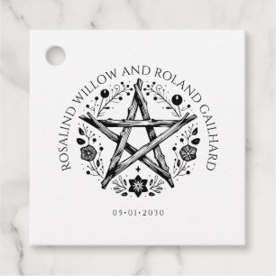 Romantic Pagan Wicca Wedding Favour Tags