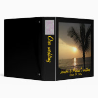 Romantic Palm Tree Beach Sunset Photo Album