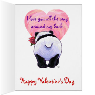 Romantic Panda Bear with Rose