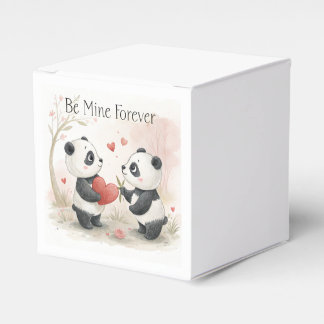 Romantic Panda Card – Be Mine Forever Favor Box