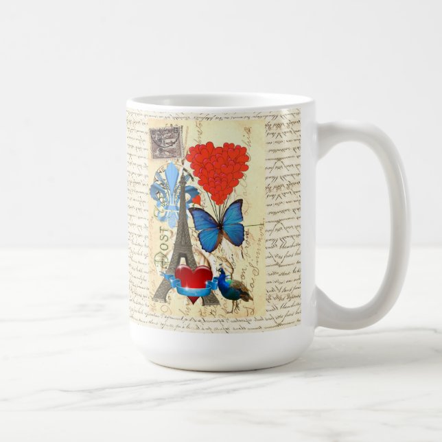 Romantic Paris collage Coffee Mug (Right)