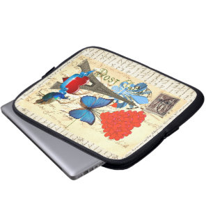 Romantic Paris collage Laptop Sleeve