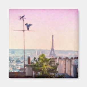 Romantic Paris Eiffel Tower Magnet