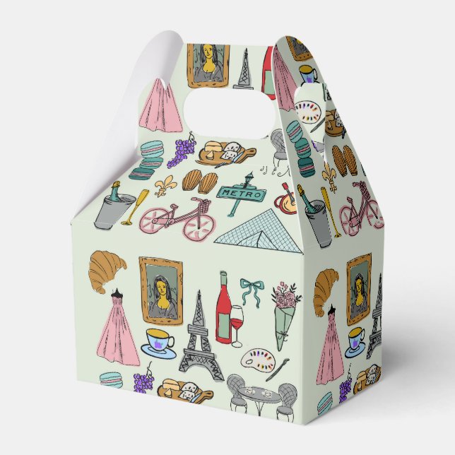 Romantic Paris Favor Box (Front Side)