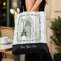 Romantic Paris France Personalized Green