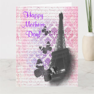 Romantic Paris mothers day Card