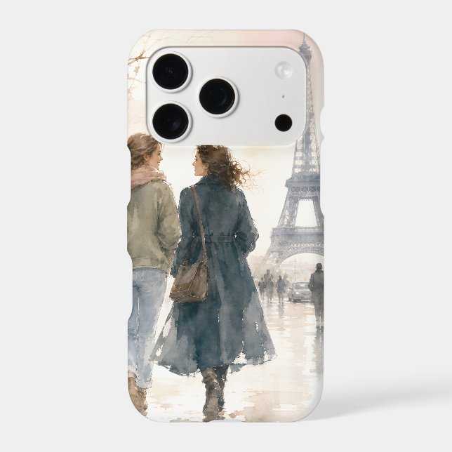 Romantic Paris Street Scene Print (Back)