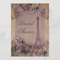 Romantic Paris Vintage Roses Lace Bridal Shower