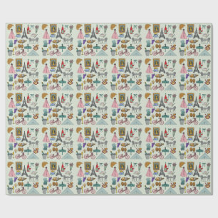 Romantic Paris Wrapping Paper