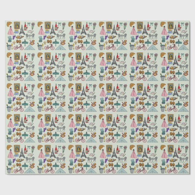 Romantic Paris Wrapping Paper (Seam)