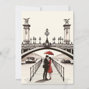 Romantic Parisian Love Card - Celebrate Your Love