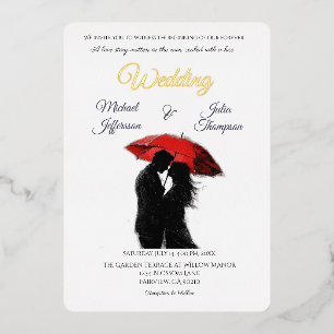  Romantic Parisian Red Umbrella  Love Silhouette