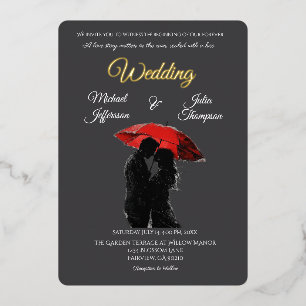  Romantic Parisian Red Umbrella  Love Silhouette