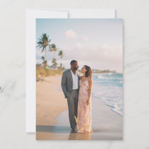 Romantic Pastel Beach Photo Invitation