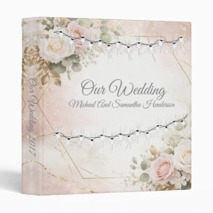 Romantic Pastel Cream Wedding Photo Binder