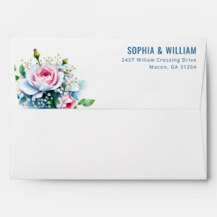Romantic Pastel Floral Bouquet Envelope