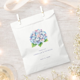 Romantic Pastel Floral Hydrangea Favour Bag