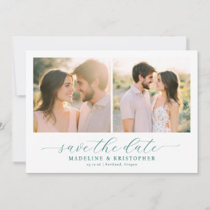 Romantic Pastel Photo Collage Save The Date