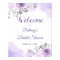 Romantic Pastel Purple Floral Bridal Shower Sign
