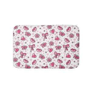 romantic pattern bath mat