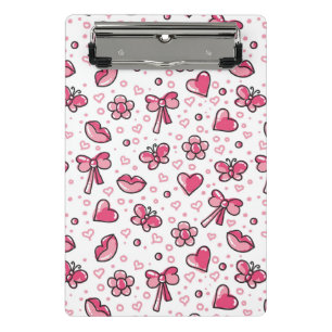 romantic pattern mini clipboard