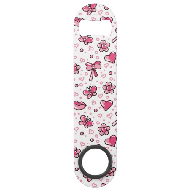 romantic pattern speed bottle opener (Front)