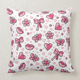 romantic pattern throw pillow