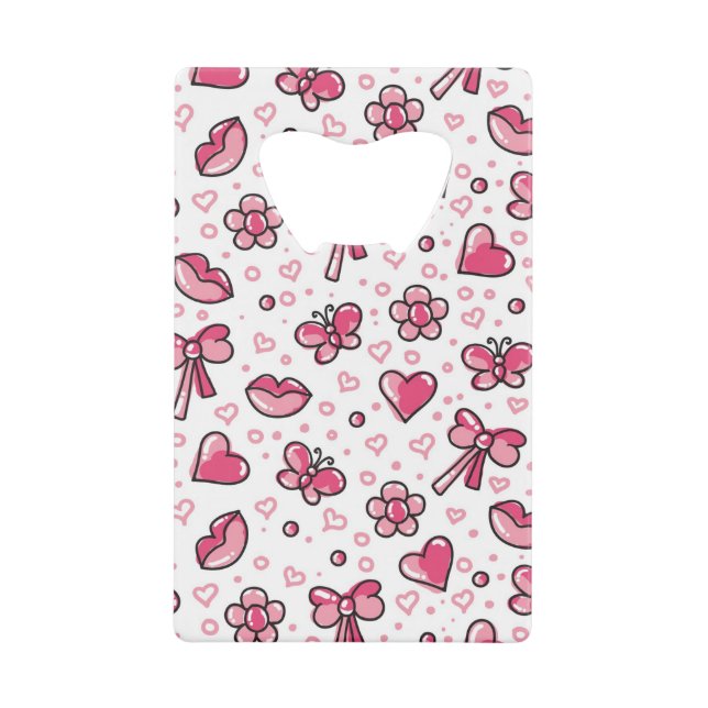 romantic pattern wallet bottle opener (Front)