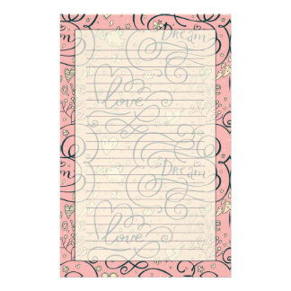 Romantic Stationery Templates, Romantic Custom Stationery Templates