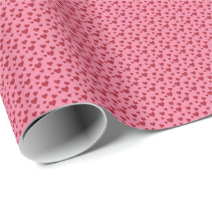 Romantic Peach & Turquoise Valentine's Day Hearts Wrapping Paper