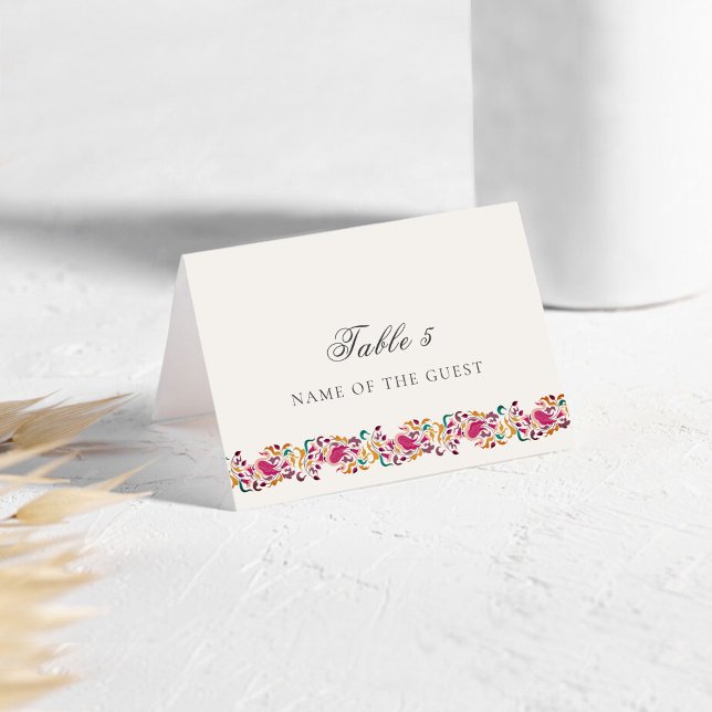 Romantic Pearl Swan Floral Wedding Place Card (Creator Uploaded)
