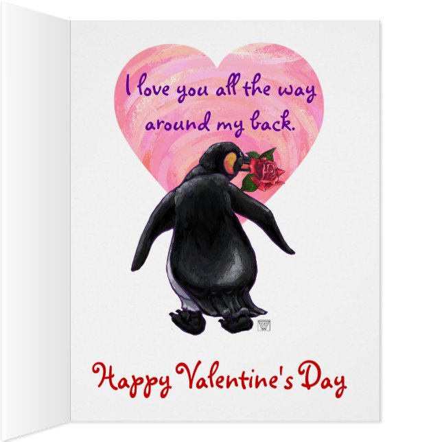 Romantic Penguin Be Mine (Inside (Right))
