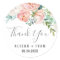 Romantic Peony Flowers Thank You Wedding Favour