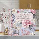 Romantic Peri Blue & Pink Floral Recipe Cookbook Binder<br><div class="desc">This eye-catching traditional and romantic floral recipe binder adds style and grace to your kitchen. Gather your favourite recipes and add you favourite family memories to make this a cherished keepsake. Delicate cream, soft blush pink, and periwinkle blue flowers adorn a periwinkle blue background. Add a name to personalize it....</div>