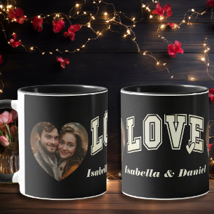 Romantic Photo & Name Love Valentine's  Mug