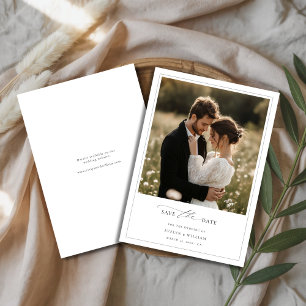 Romantic Photo Rustic Boho Border Frame Wedding Save The Date