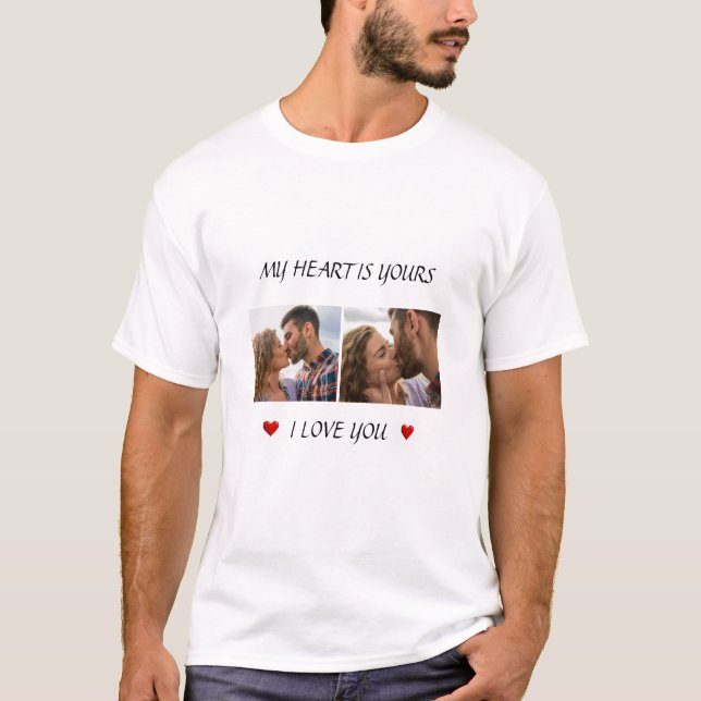 Romantic Photo T-Shirt – Valentine’s Day Gift (Front)