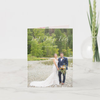 Romantic Photo Thank you note Card
