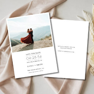 Romantic Photo Typography Budget Modern Wedding Save The Date