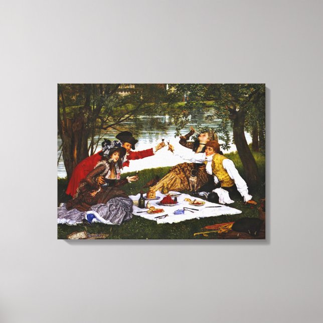 Romantic Picnic 1873 Canvas Print (Front)