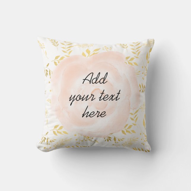 Romantic pillow with fully editable text (Front)