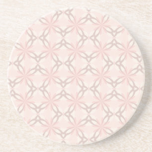 Romantic Pink and Grey Flowers Coaster