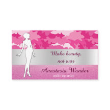 Romantic pink  camouflage pattern make up artist