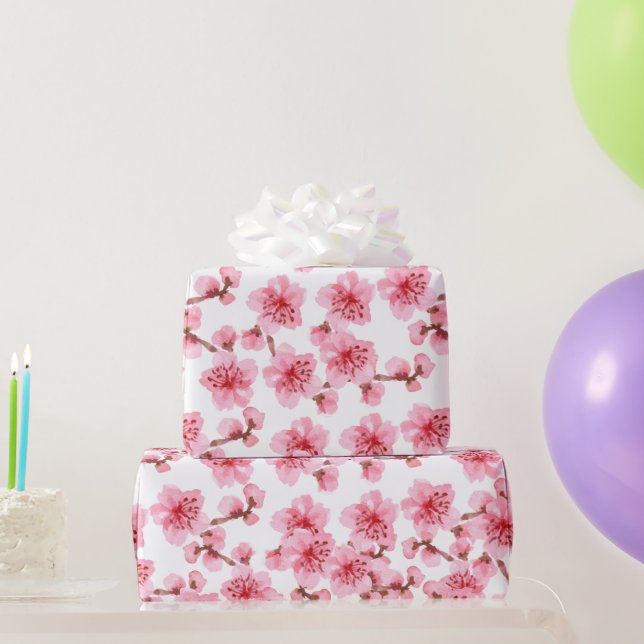 Romantic pink Cherry blosson Wrapping Paper (Party Gifts)
