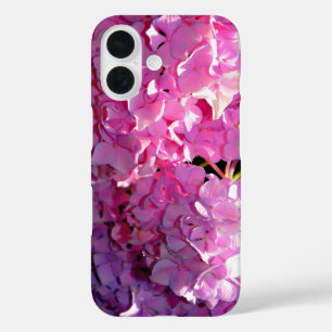 Romantic pink floral elegant hydrangeas  iPhone 16 case